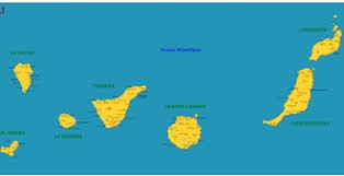 Carte des îles canaries